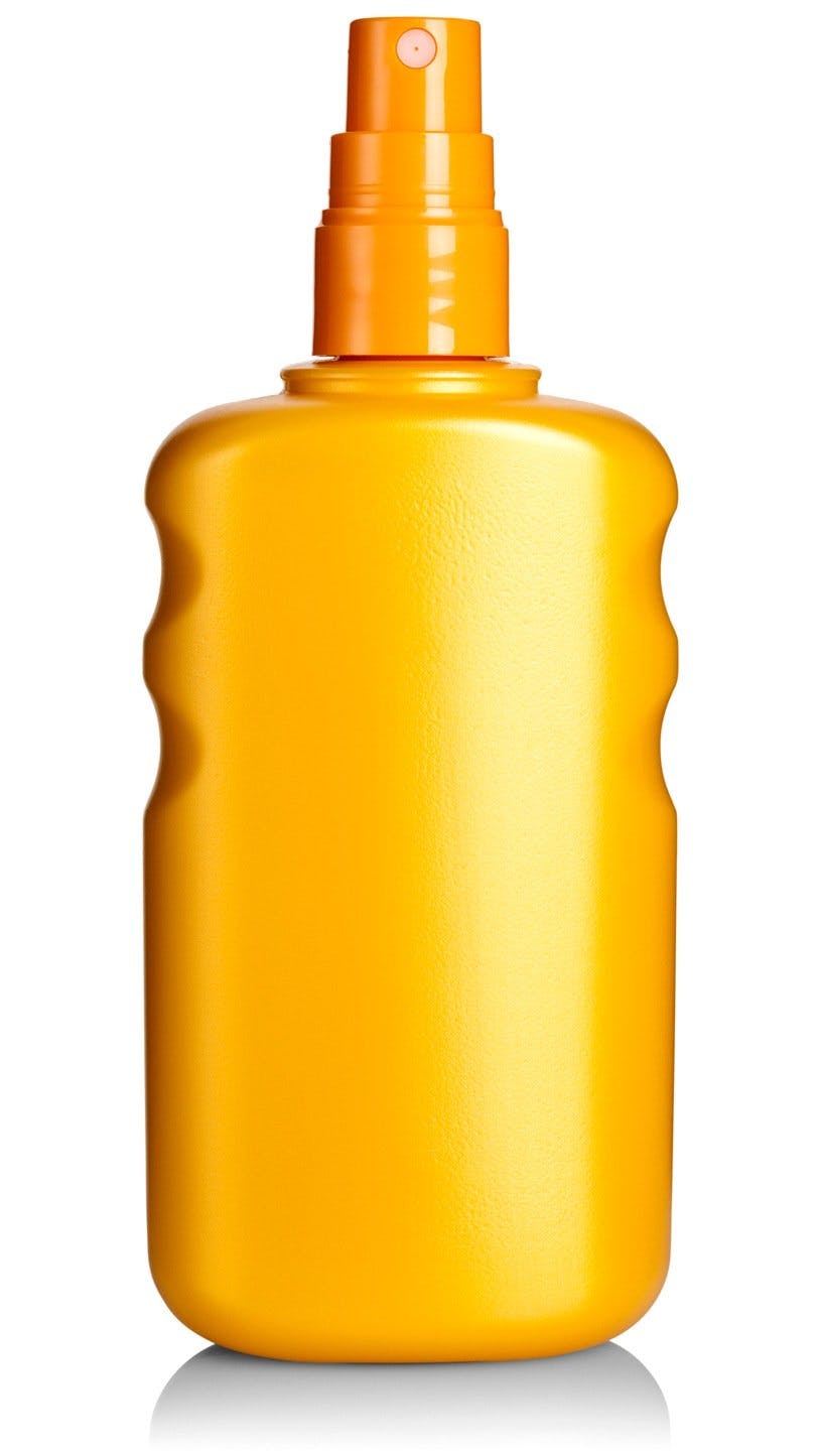 Solkrem og tyktflytende bodylotion solkrem og svette